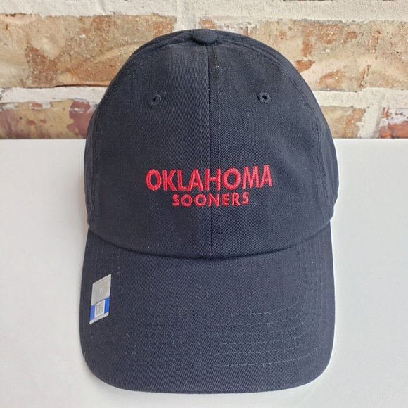 Oklahoma University Sooners Classic Dad Adjustable Hat Black Crimson Embroidery - Picture 2 of 9
